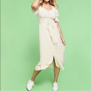 1. State Polka Dot Puff Sleeve Midi Dress